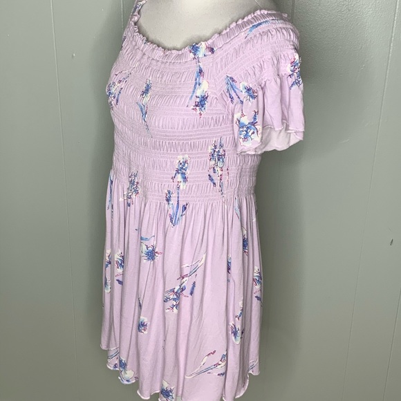 A Pea In A Pod Lavender Floral Elastic Bust Top L - Picture 5 of 12